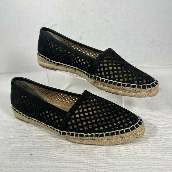Frye Womens Lee A Line Black Perforated Slip On Espadrille Flats Size US 7.5 M - Picture 2 of 10